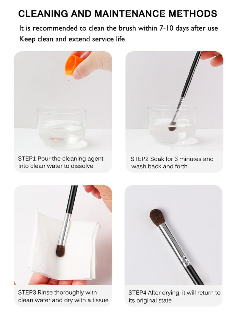 3 PCS Eye Shadow Brush, for Precise Application and Perfect Mixing, Contour and Definition, Eye Makeup Tools, Portable Travel Makeup Brush
