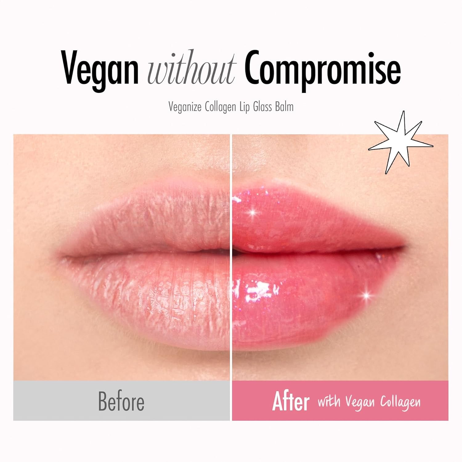 Self Beauty  Collagen Lip Glass Balm - Hydrating Lip W/Hyaluronic Acid - Vegan Korean Lip Balm Moisturizing Lip Care – Lip Gloss Repair for Dry Cracked Lips 0.06 Oz (#8 Dried Rose)