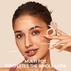 Cream Blush for Cheeks and Eye, Shimmer Eye Shadow Palette Pigmented Pink Blush Make up Sets 2PCS - #002 + #003