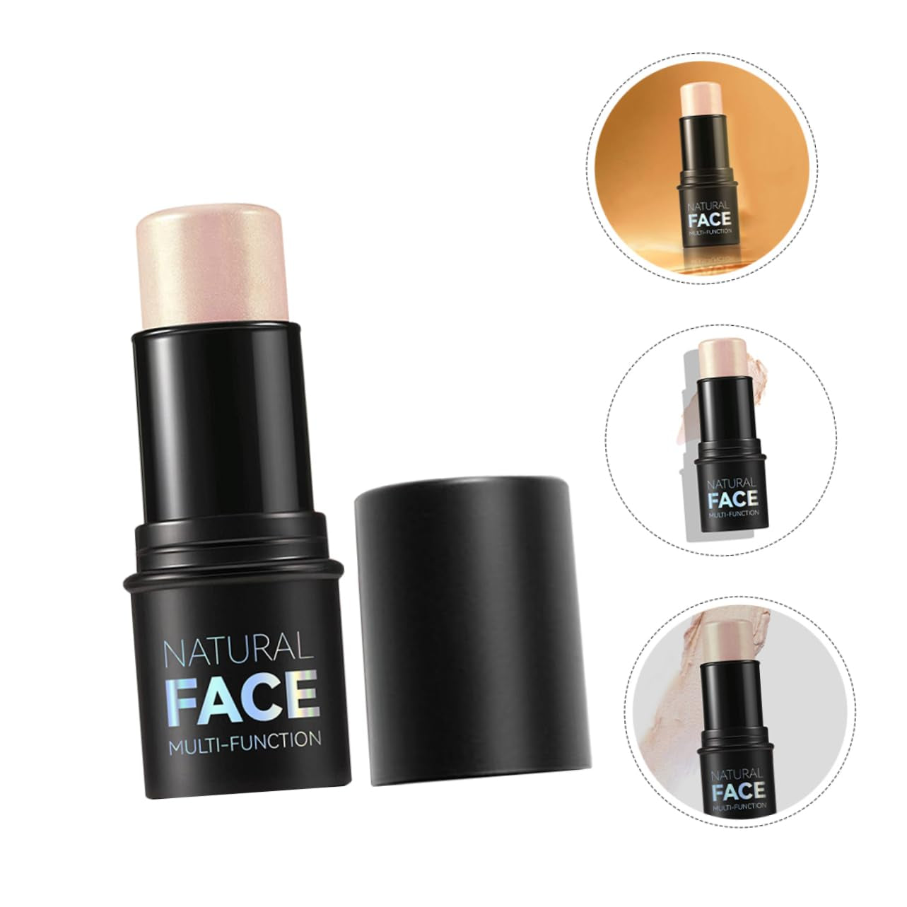 Multi-Use Highlighter Stick for Face Makeup Smooth Texture Highlighter Pen Portable Makeup Tool for Beginners for Cheeks Brow Bones and Nose