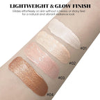 Liquid Highlighter Makeup, Natural Silky Shimmer Finish Liquid Face Highlighter, Highly Pigmented, Lightweight, Blendable, Soft Cream Highlighter for Face (#04 Bronze Gold Shimmer)
