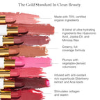 Full Bloom Sculpted Lipstick (Lulu - White Pink) - Long Lasting Organic Lipstick with Jojoba Oil & Micro Hyaluronic Acid - 70% Organic Ingredients & Made in USA