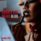 Lipstick Professional Hollywood Makeup Quality -Creamy & Long Lasting – Fashionable Eccentric Gothic Style - Ideal for Halloween - Unique Color & Rich Pigment (Blood Red)