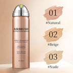 Airbrush Foundation Spray,Hydrates and Moisturizes,Silk Lightweight,Waterproof Foundation for Mature Skin,Buildable Coverage,Base De Maquillaje (01 Natural)