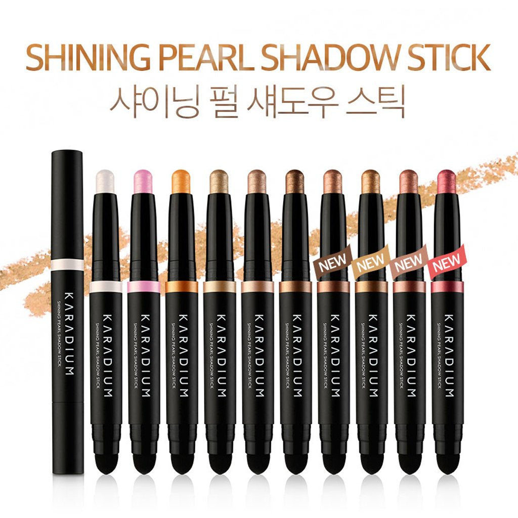 Shining Pearl Smudging Eye Shadow Stick 1.4G (#2 Ice Pink) - Waterproof Long Lasting Daily Eye Makeup Eye Shadow Stick - Creamy Texture, Easy to Draw - Hypoallergenic for Sensitive Eyes