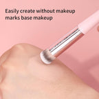 2Pcs Concealer Brush Angled Top Concealer Makeup Brush under Eye Mini Angled Brush Nose Contour Brush Small Makeup Foundation Brushes for Concealer Powder Cream Liquid Makeup Pink