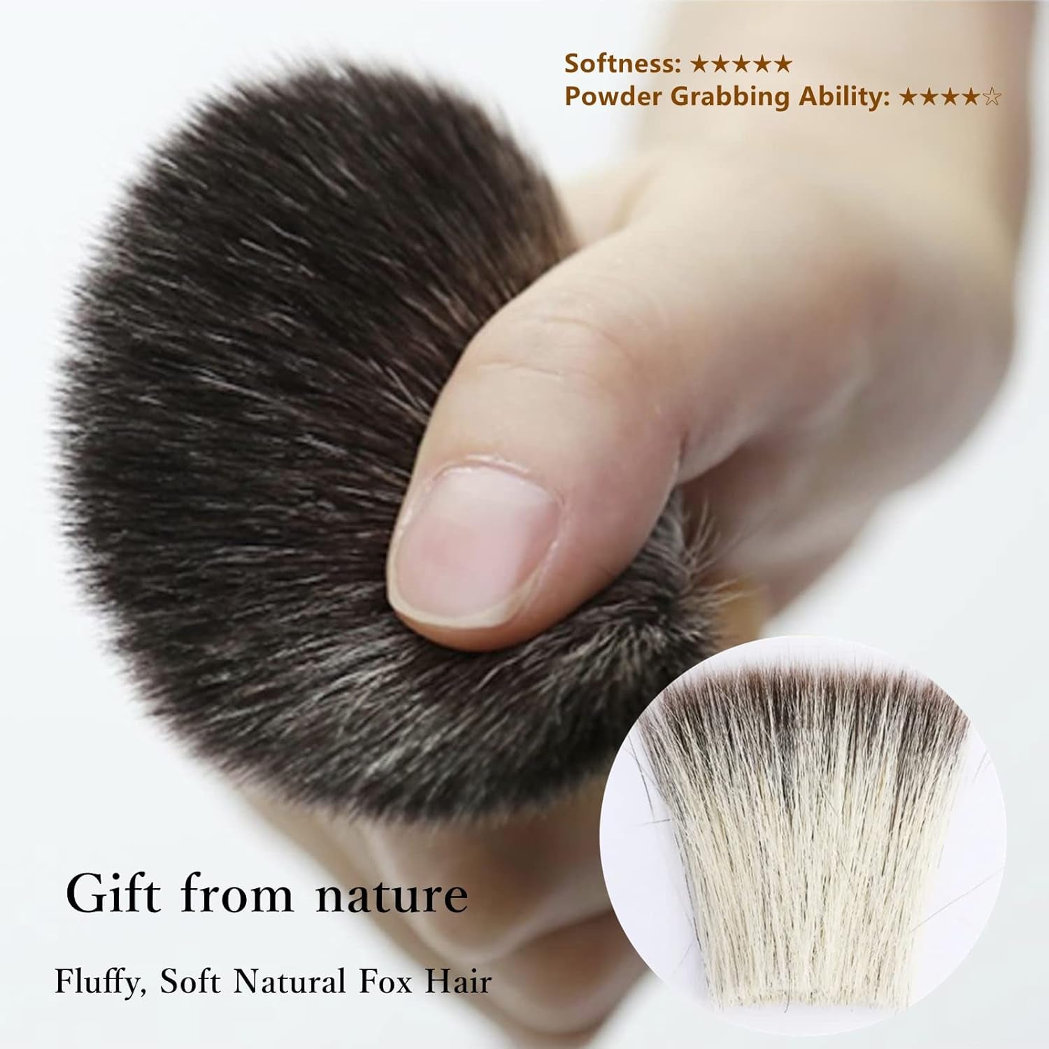 Contour Brush for Makeup Face Powder Brushes–Contour & Define–Perfect for Contour Powder，Blush, Bronzer, Highlighter–Even and Natural Application, Made with Natural Animal Hair Fox Bristles,