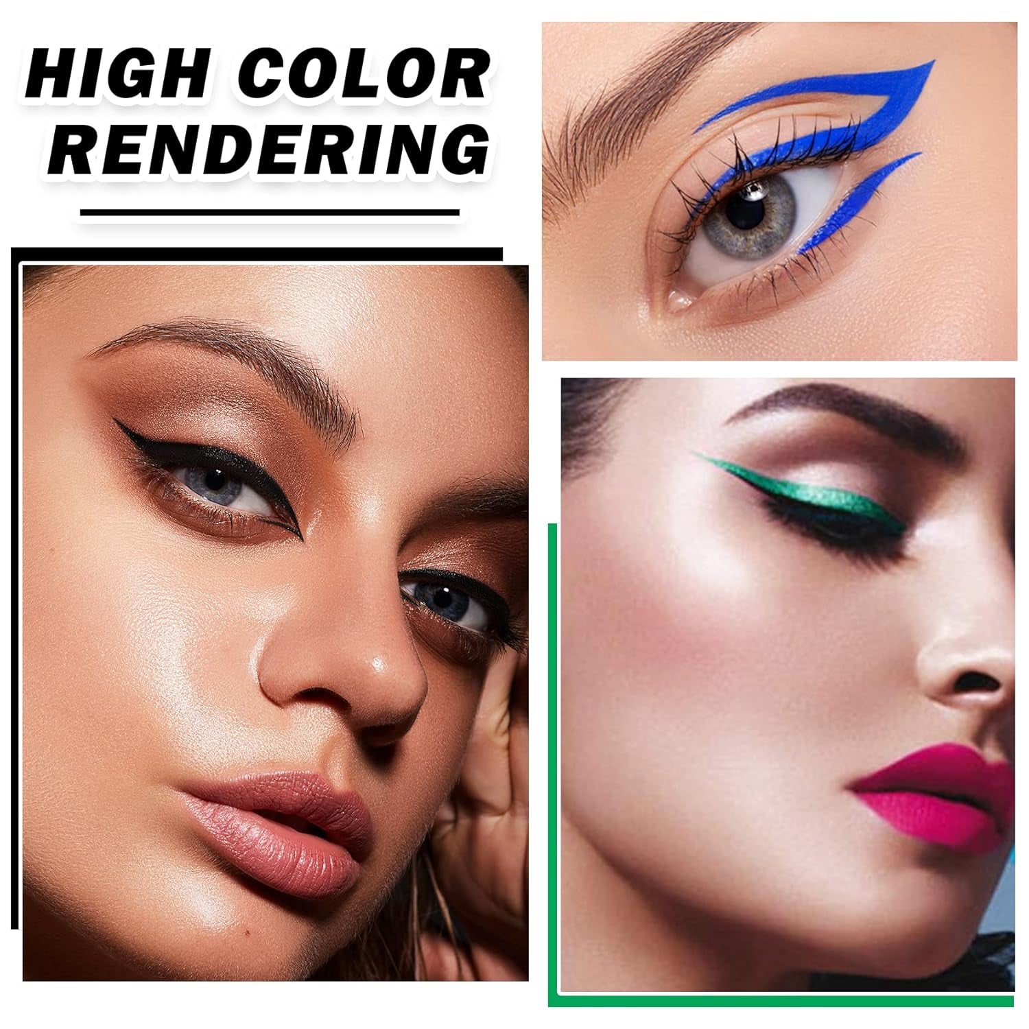 2PCS Liquid Black Eyeliner Pencil Set,Liquid Eye Liner Pen Matte Colorful Eyeliner Waterproof High Pigmented Eye Liner Makeup