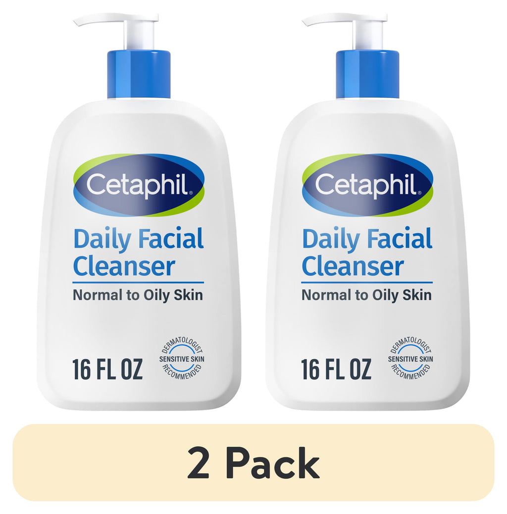 (2 Pack)  Daily Facial Cleanser for Sensitive, Combination to Oily Skin, 16 Oz
