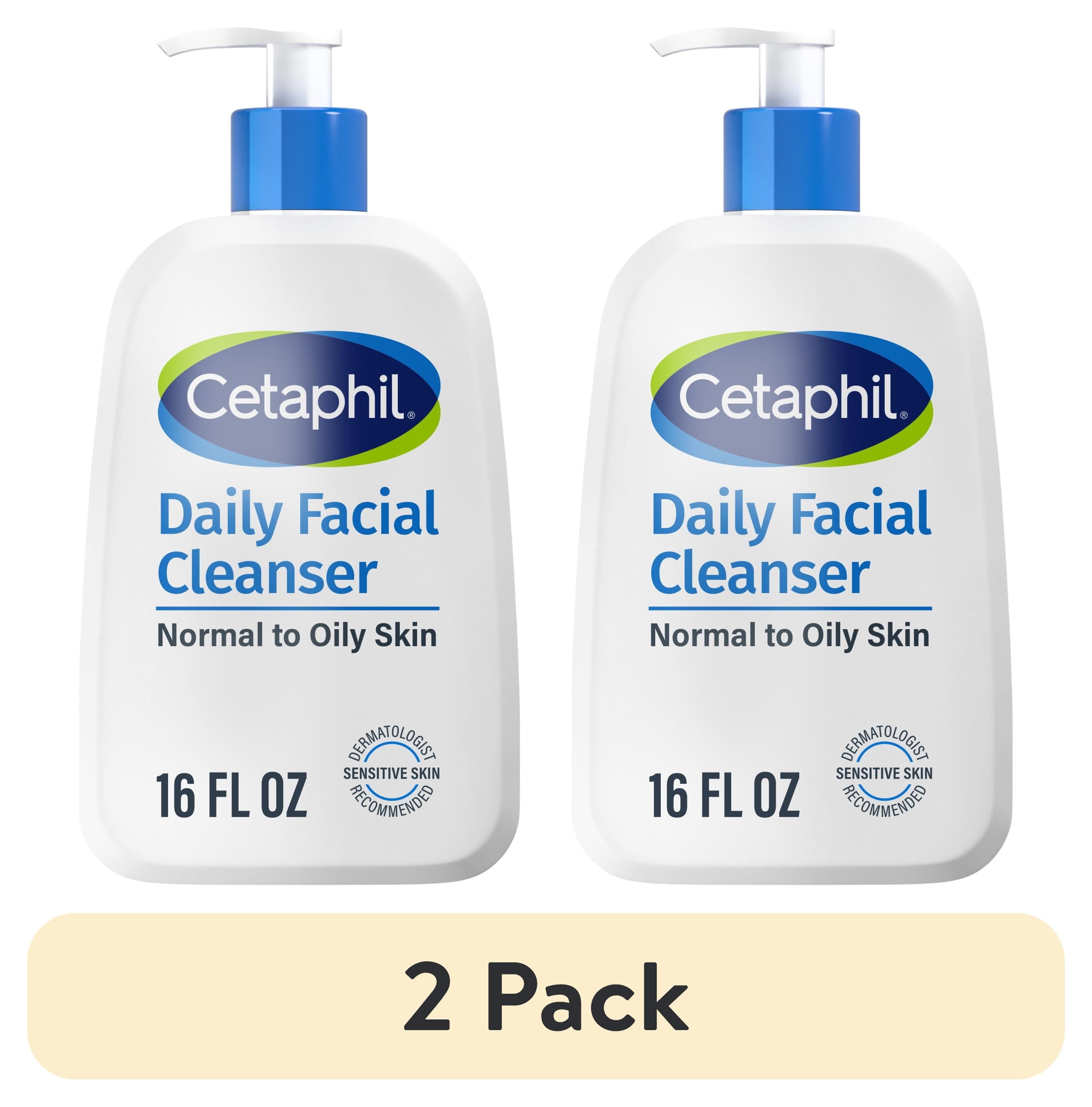 (2 Pack)  Daily Facial Cleanser for Sensitive, Combination to Oily Skin, 16 Oz