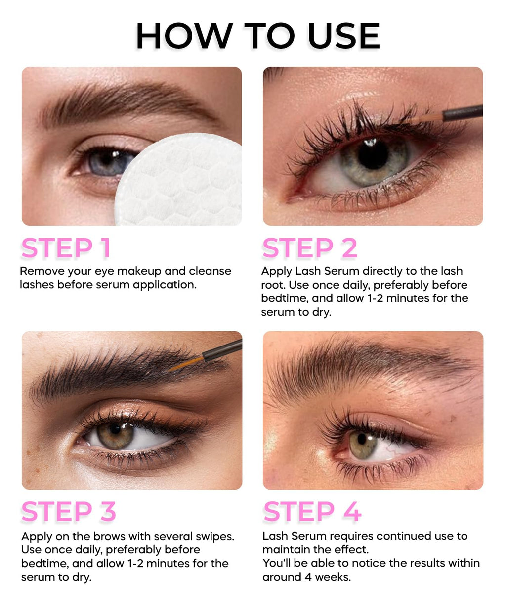 Growth Serum (0.17Fl.Oz / 5Ml) | Eyebrow & Eyelash Enhancing Serum for Natural Lashes & Brows