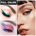 2PCS Liquid Black Eyeliner Pencil Set,Liquid Eye Liner Pen Matte Colorful Eyeliner Waterproof High Pigmented Eye Liner Makeup