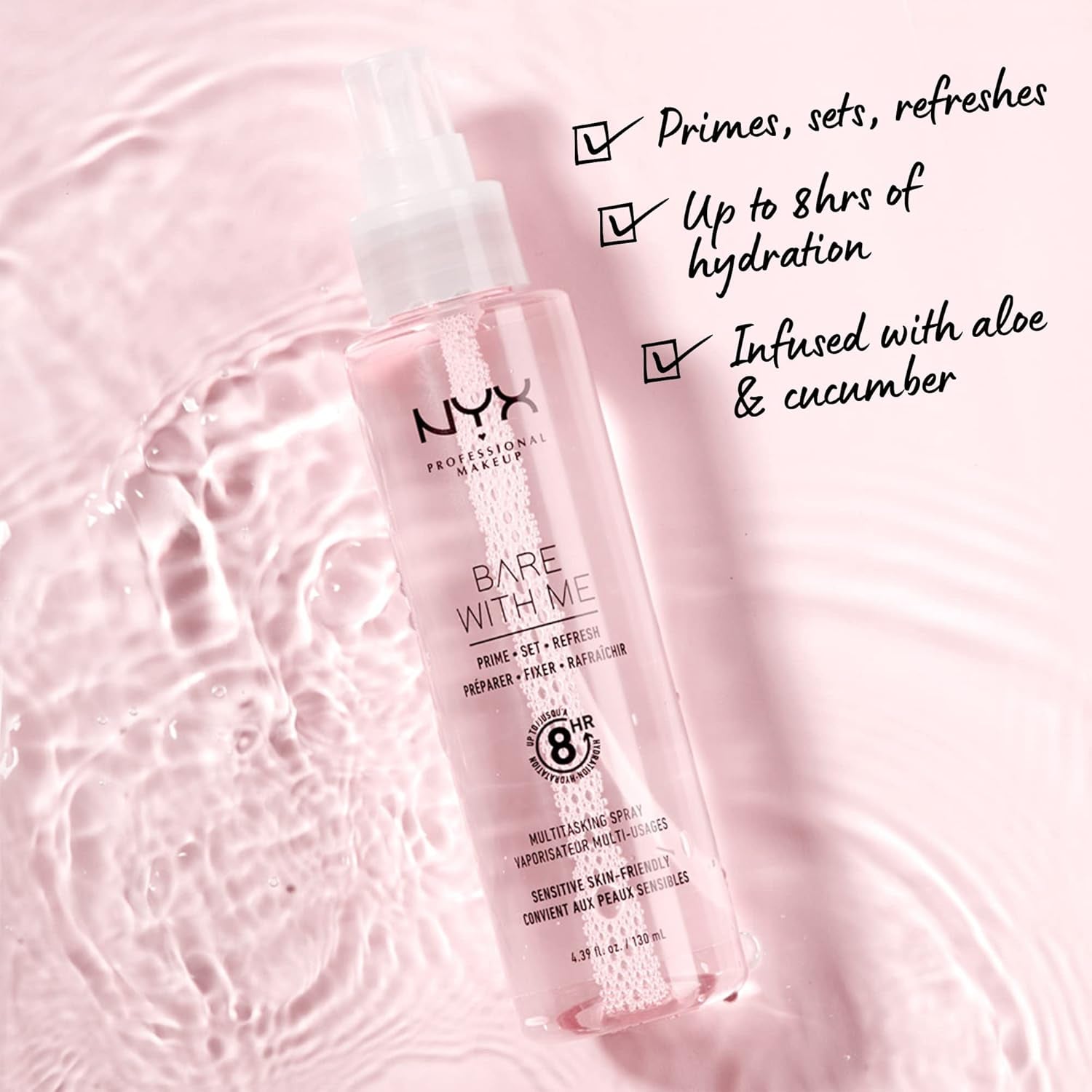 Bare with Me Multitasking Primer & Setting Spray & Butter Gloss, Non-Sticky Lip Gloss - Sugar Glass (Clear)