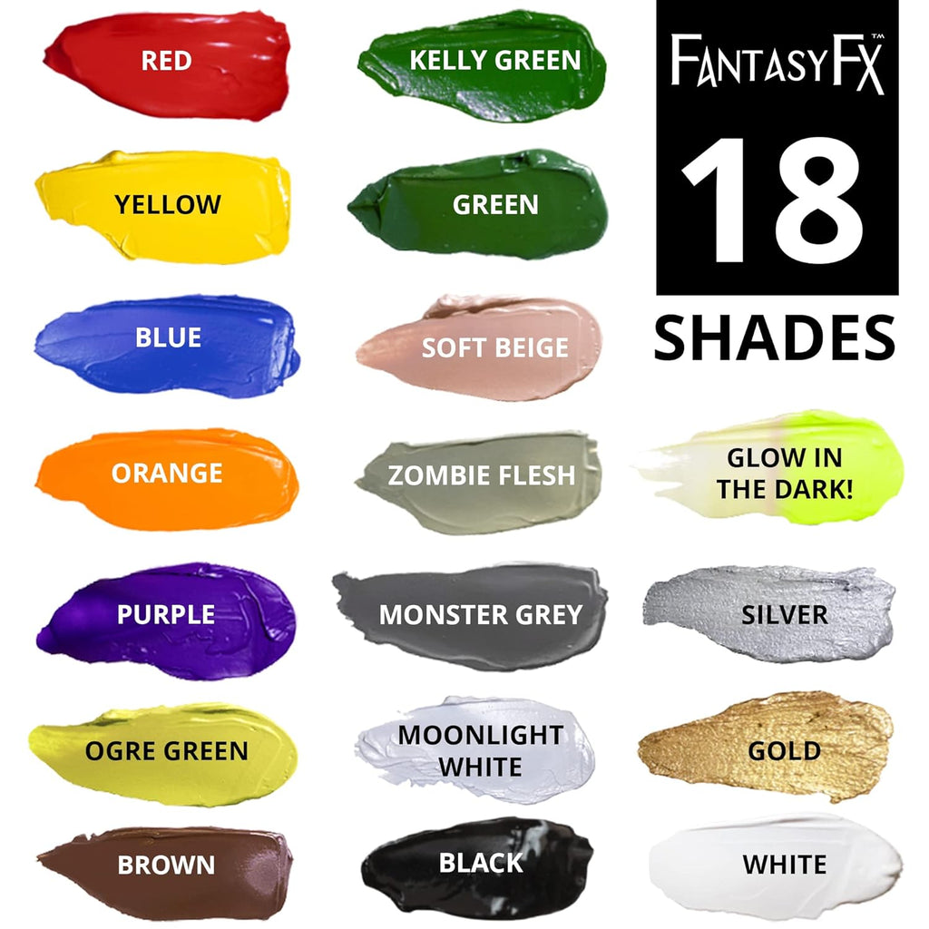 Makeup Fantasy FX Cream Makeup | Water Based | Halloween | Red Face & Body Paint for Adults 1 Fl Oz (30Ml) (RED)