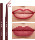 2Pcs Matte Lip Liner Pens, One Step Lips Makeup Pigment Velvety Nude Lip Stain Waterproof Lip Gloss Long Lasting Lipstick Lip Contour Makeup Lip Liner Shaping Cosmetic Tool, Type 6