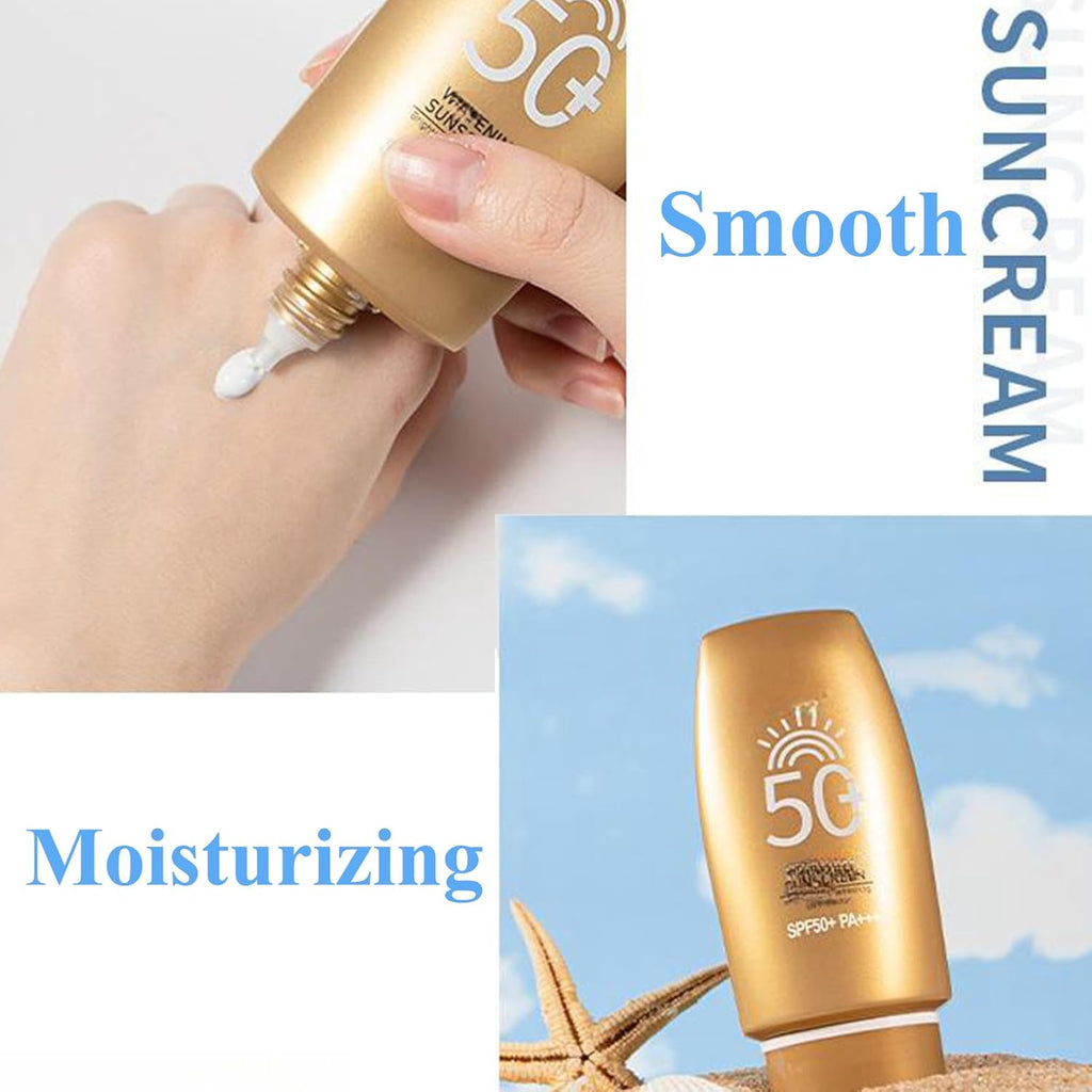 Face Sunscreen Spf 50, Broad Spectrum UVA/UVB, Water Resistant, Non-Greasy, Lotion