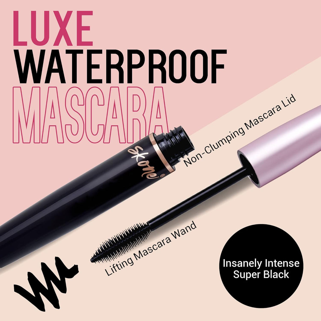 Cosmetics Insanely Intense Luxe Waterproof Mascara – Black, Smudge-Proof & Long-Lasting – Volumizing & Lengthening for Dramatic Lash Lift & False Lash Effect – Bold Eye Mascara, 0.34 Oz