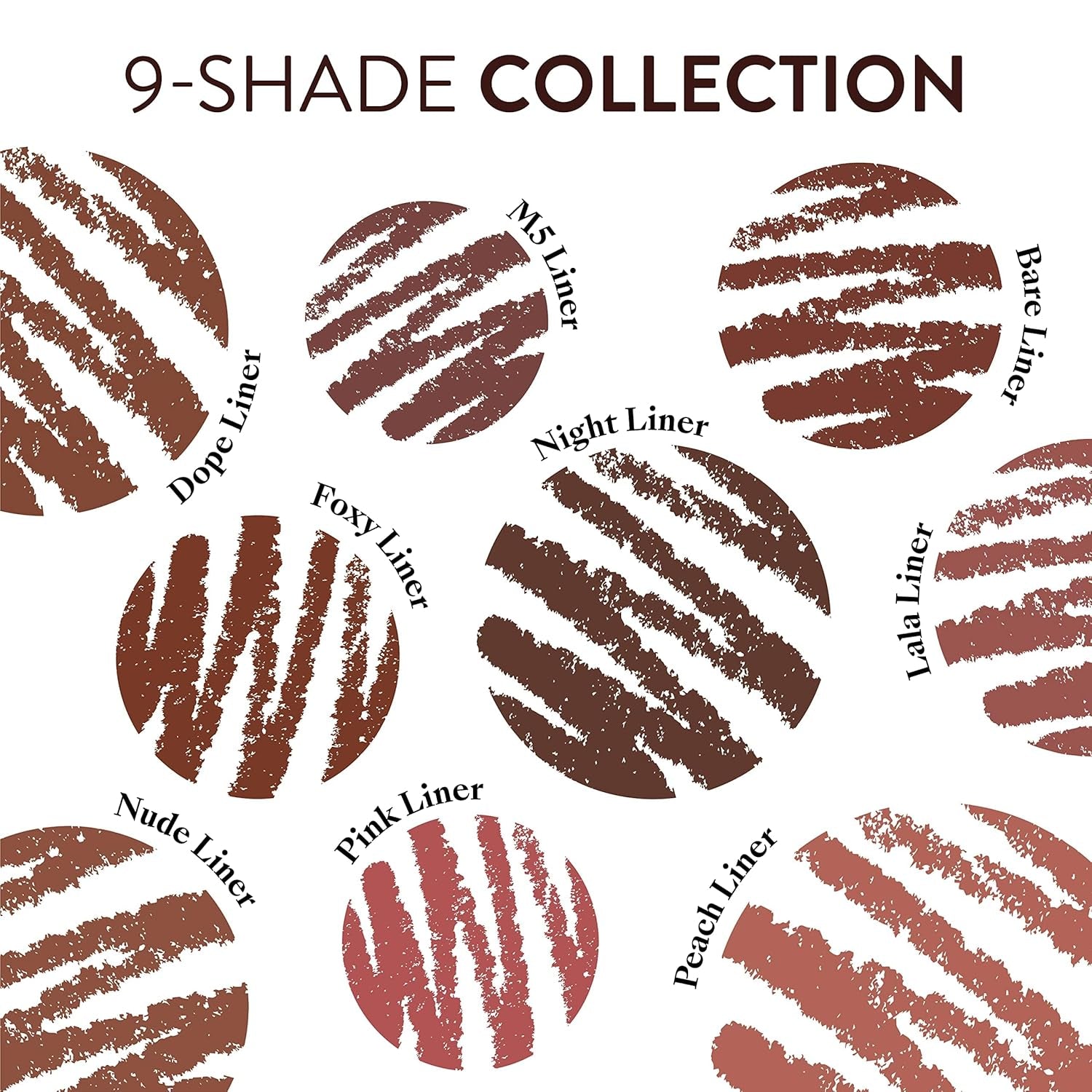 Cosmetics Lip Liner for Women, Dark Brown Lipliner Lip Pencil, Waterproof Lipliner, Vegan + Cruelty Free Makeup, Bare