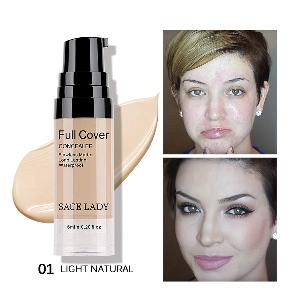 Full Coverage Concealer & Face Makeup Primer Make up Set Smooth Long Lasting Matte Poreless Waterproof Cosmetic Kit 6Ml
