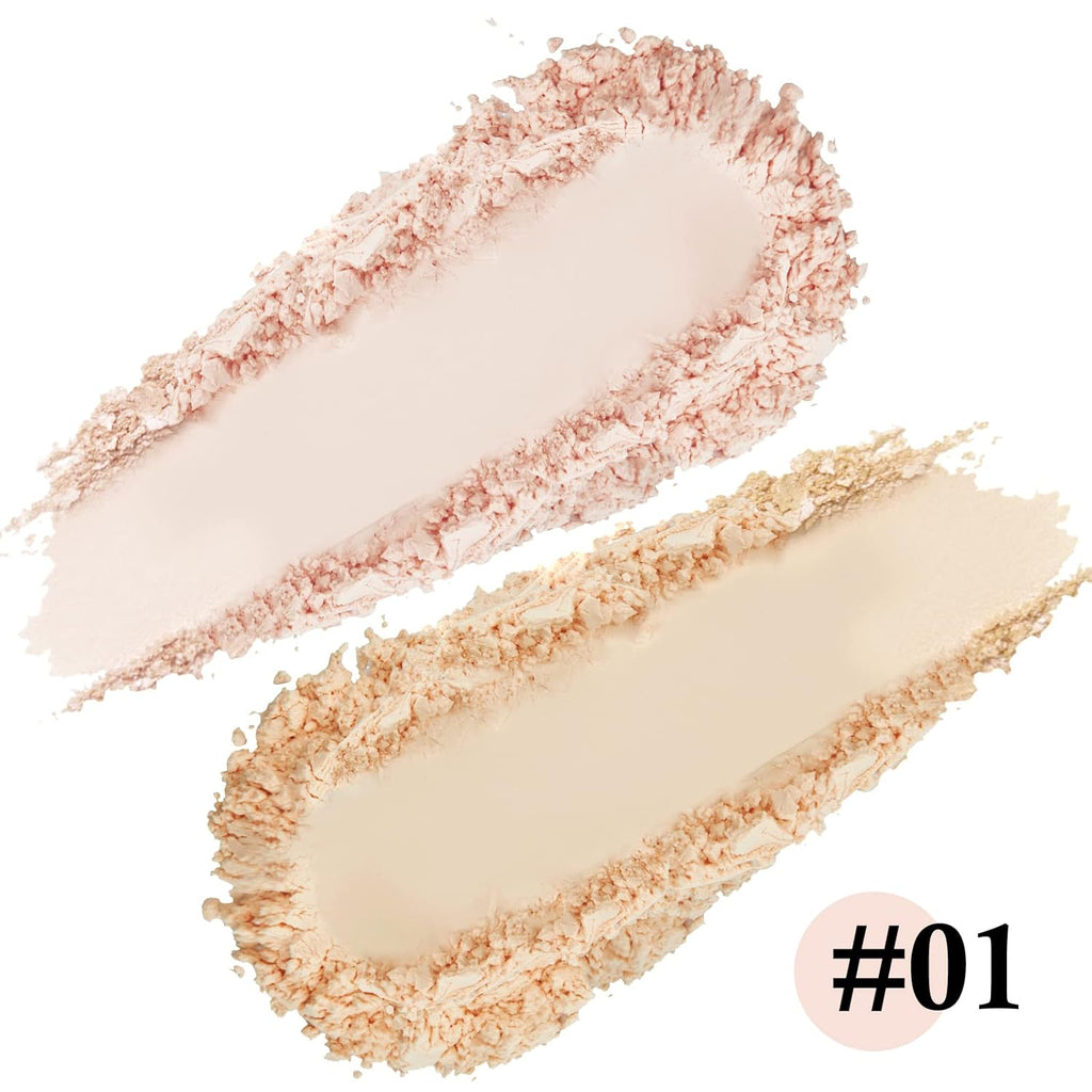 2 Layers Setting Powder - Matte Finishing Face Powder Compact - Light Shade Flawless Lightweight