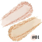 2 Layers Setting Powder - Matte Finishing Face Powder Compact - Light Shade Flawless Lightweight