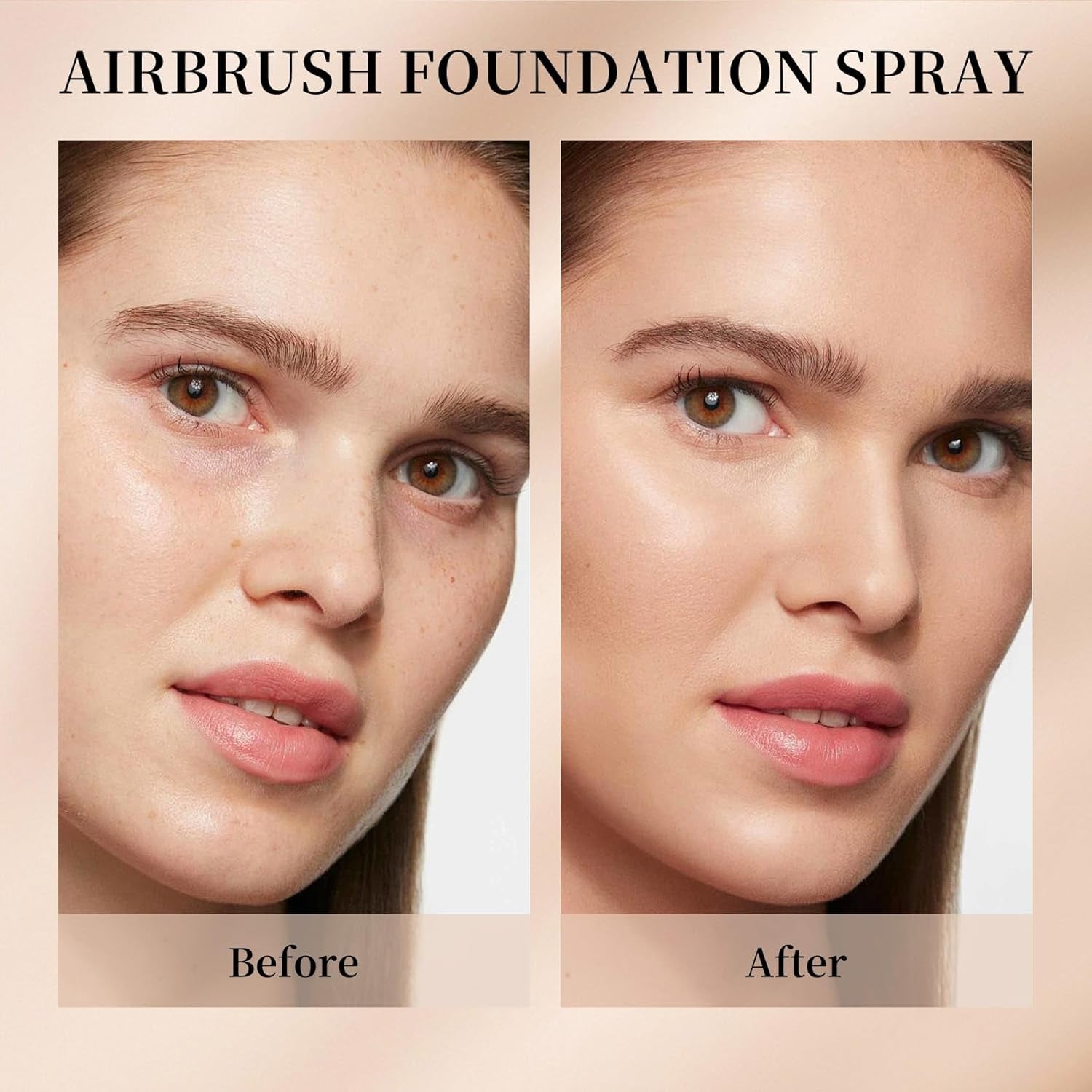 Airbrush Foundation Spray,Hydrates and Moisturizes,Silk Lightweight,Waterproof Foundation for Mature Skin,Buildable Coverage,Base De Maquillaje (01 Natural)