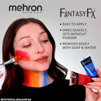 Makeup Fantasy FX Cream Makeup | Water Based | Halloween | Red Face & Body Paint for Adults 1 Fl Oz (30Ml) (RED)