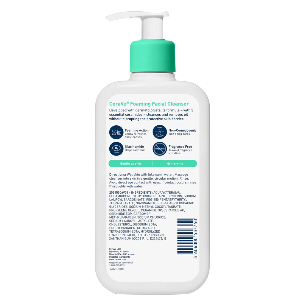 Foaming Facial Cleanser for Normal to Oily Skin, 12 Fl Oz
