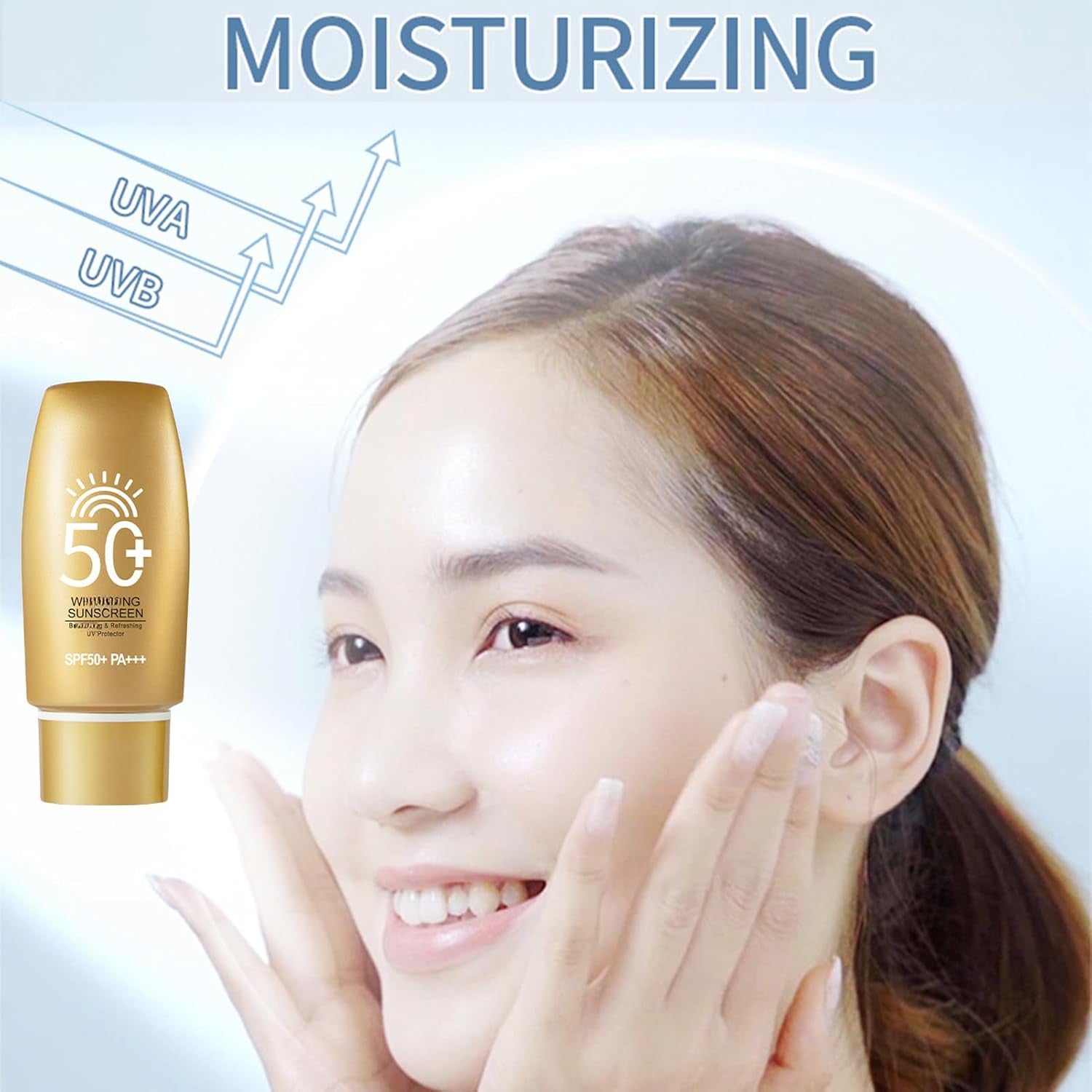 Face Sunscreen Spf 50, Broad Spectrum UVA/UVB, Water Resistant, Non-Greasy, Lotion