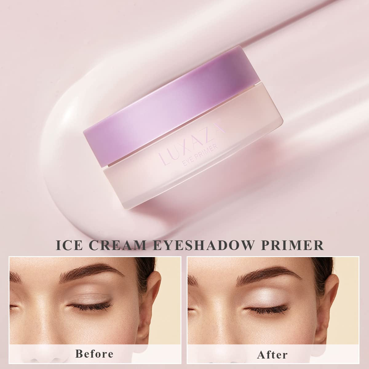 Eyeshadow Primer ＆ Setting Spray,Long Lasting Makeup Eye Primer and Spray.Blurring & Oil Absorbing Face Setting Spray for Makeup-(1.15 Fl. Oz ＆0.35 Oz） Ice Cream