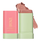 Cream Bronzer Stick, Shimmer Face Highlighter Stick, Buildable Highlight Contour Stick Makeup, Silky Smooth Formula for a Natural Radiant Look, 01 Warm Glow