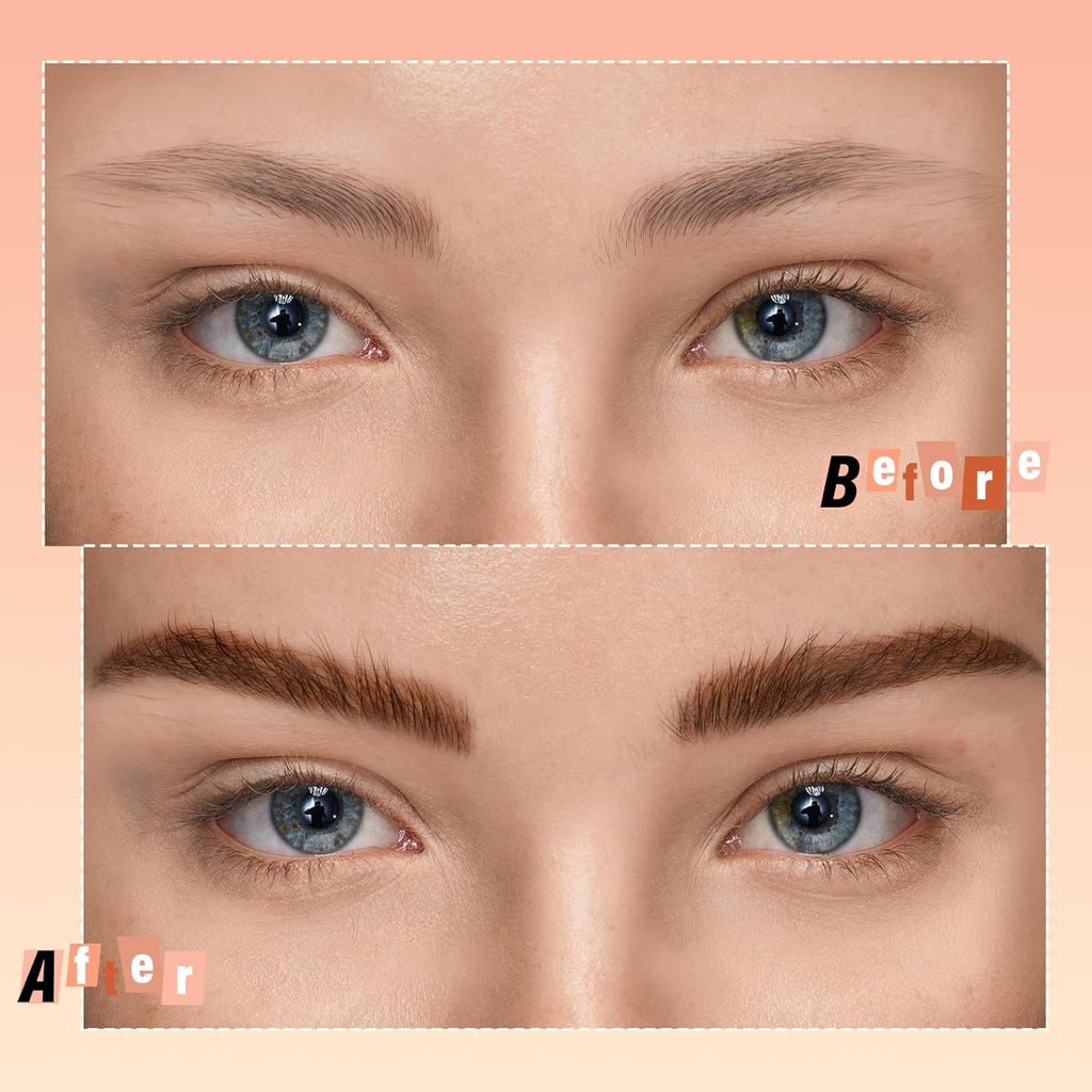 Eyebrow Pencil Kit, Eyebrow Filler Pencil with Brush, Long Lasting Shaping Brow Pen, with 3 Replacement Refills and Brow Stencils