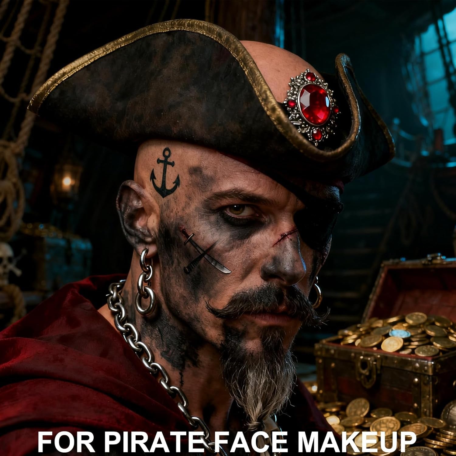 Black Special Effects Powder,Ultrafine Loose Dirt Powder for Stage,Goth Movie Performances,Professional Pirate Face Makeup Powder for Halloween,Charred Ash,0.88Oz