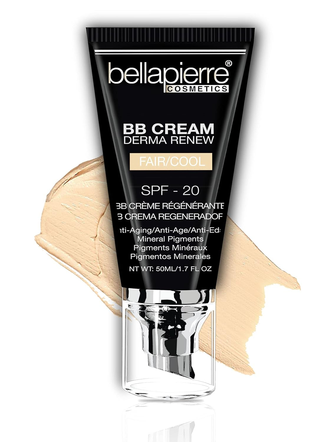 BB Cream SPF 20 – Mineral Sunscreen & Liquid Foundation, Lightweight Face Moisturizer with Buildable Coverage, Matte Finish, Non-Toxic, Paraben-Free, Cruelty-Free – 1.7 Oz - Fair Cool