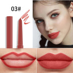 2Pcs Matte Lip Liner Pens, One Step Lips Makeup Pigment Velvety Nude Lip Stain Waterproof Lip Gloss Long Lasting Lipstick Lip Contour Makeup Lip Liner Shaping Cosmetic Tool, Type 6
