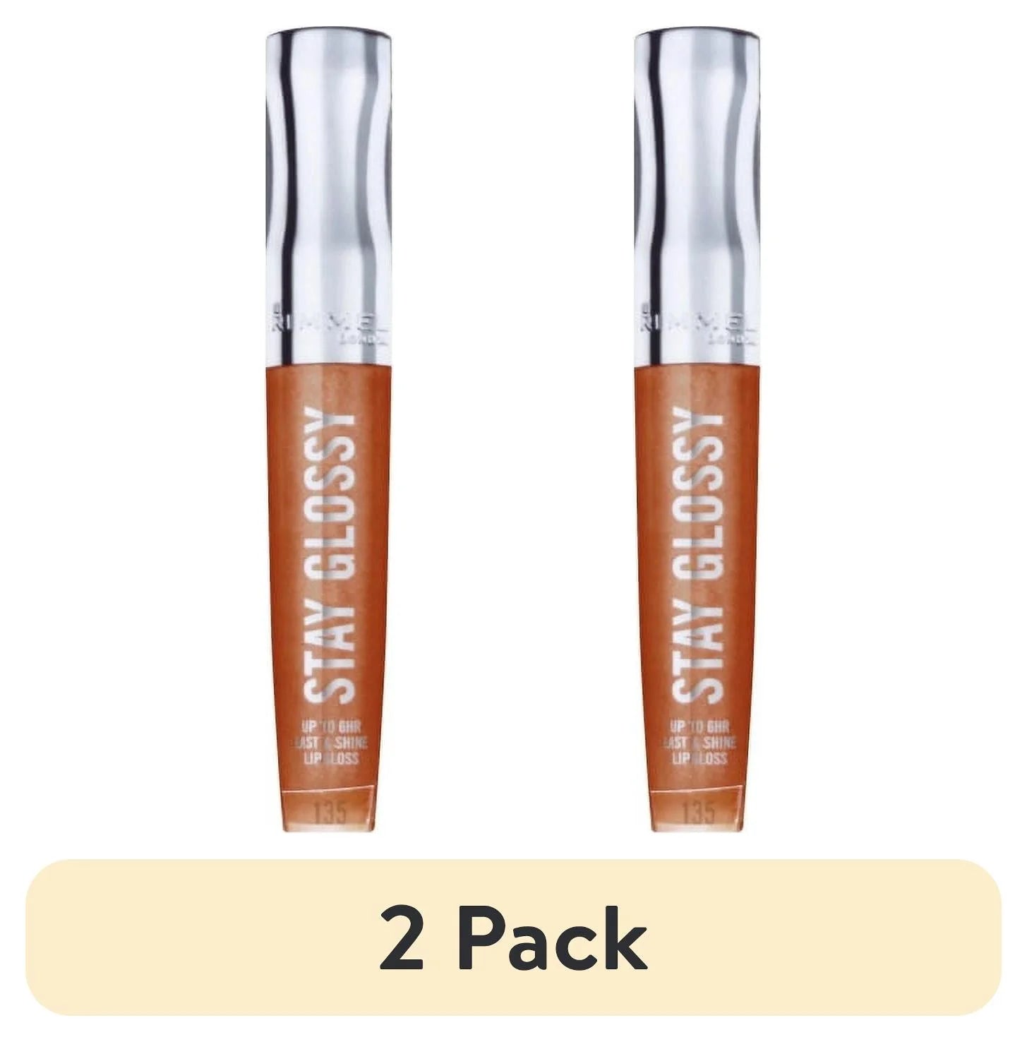(2 Pack)  Stay Glossy Lip Gloss, Sippin', 0.18 Oz