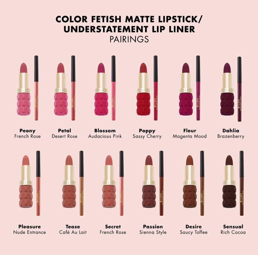 Color Fetish Lipstick and Understatement Lipliner Bundle - Pleasure & Nude Entrance