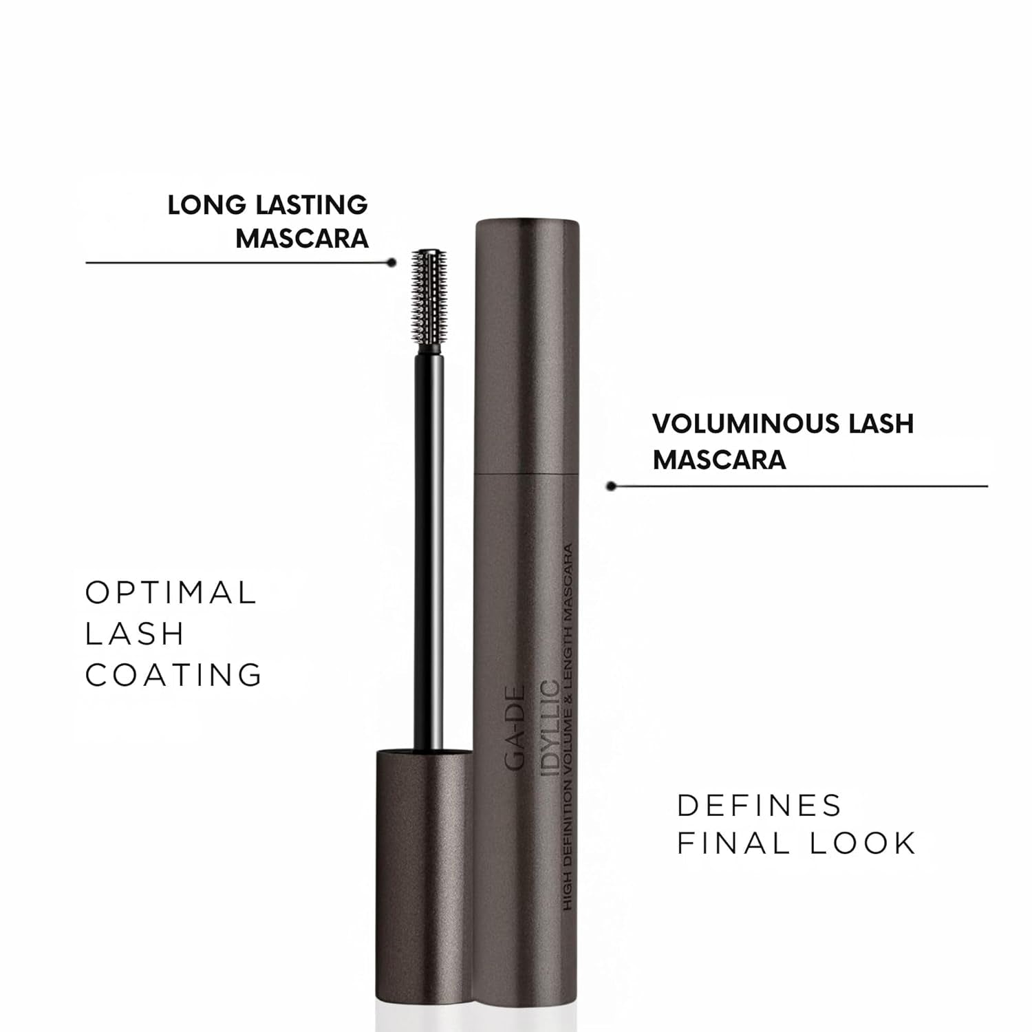 Idyllic High Definition Volume and Length Mascara - Infused with Marine Algae, Grape Seed Extract, and Hydra-Mineral Complex - Black - 0.3 Oz