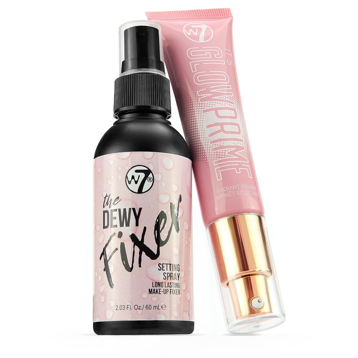 the Fixer Glow Set - Makeup Primer & Setting Spray Duo for Radiant, Dewy Finish - Golden Sheer Coverage, Lightweight & Non-Sticky