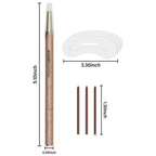 Eyebrow Pencil Kit, Eyebrow Filler Pencil with Brush, Long Lasting Shaping Brow Pen, with 3 Replacement Refills and Brow Stencils