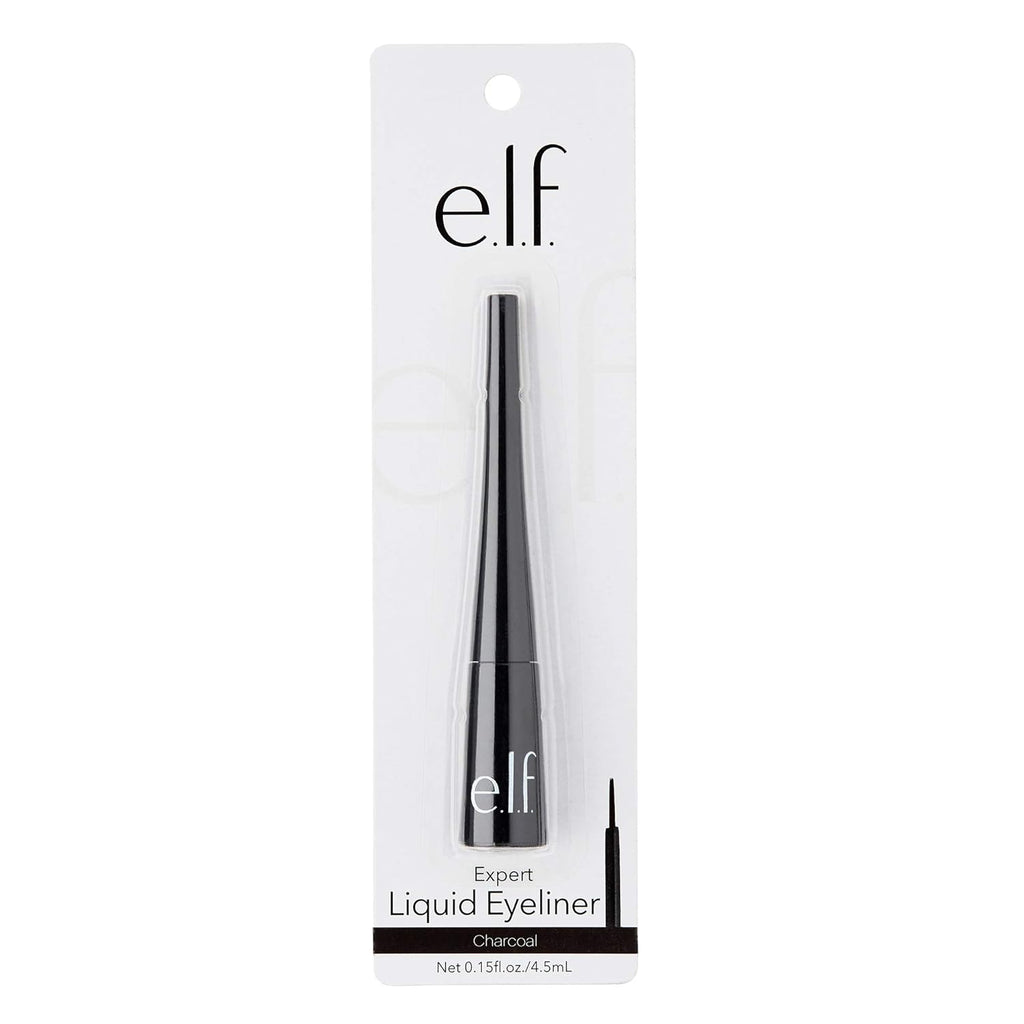 Liquid Eyeliner, High-Pigment Liquid Eyeliner with Extra-Fine Brush Tip, Easy Glide Smudge-Proof Formula, Charcoal