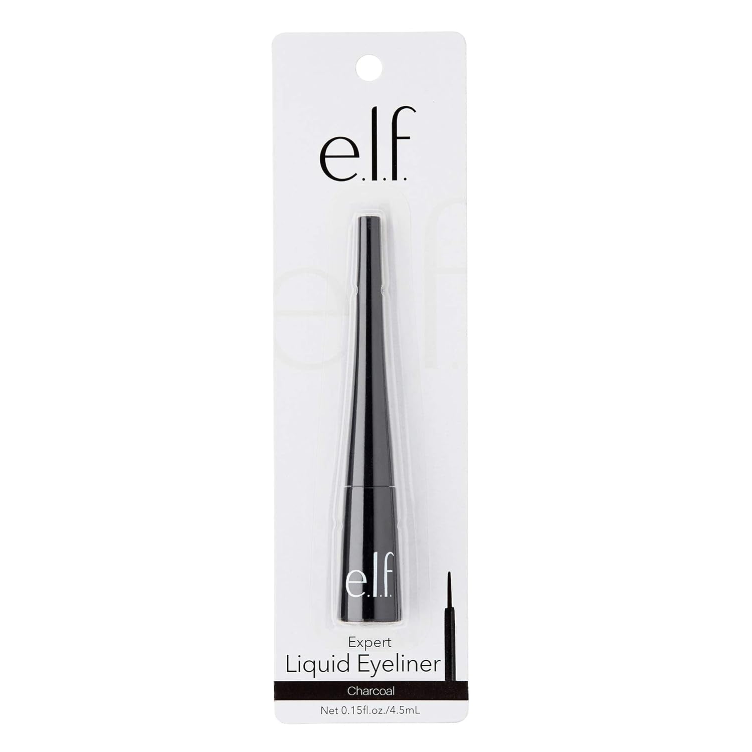Liquid Eyeliner, High-Pigment Liquid Eyeliner with Extra-Fine Brush Tip, Easy Glide Smudge-Proof Formula, Charcoal
