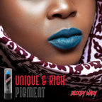 Lipstick Professional Hollywood Makeup Quality -Creamy & Long Lasting – Fashionable Eccentric Gothic Style - Ideal for Halloween - Unique Color & Rich Pigment (Blood Red)
