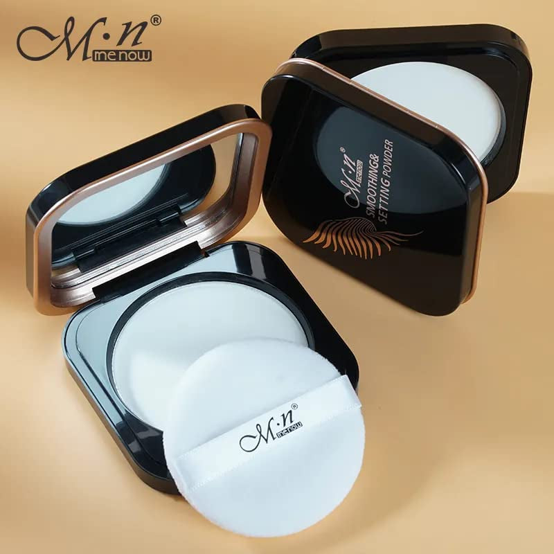 MENOW Matte Face Setting Powder, Lightweight and Long Lasting, Oil Control Smoothing Pressed Powder for All Skin Tones