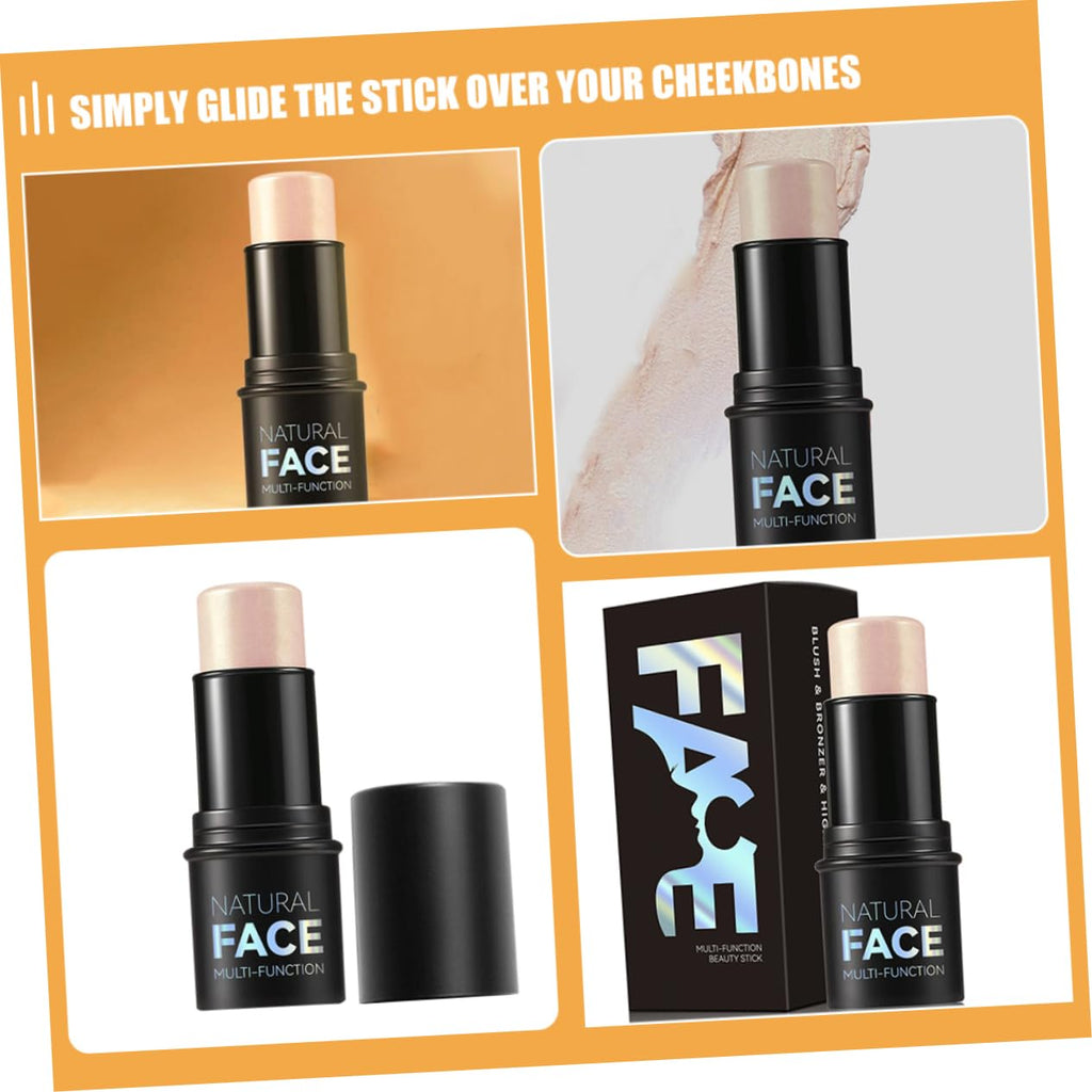 Multi-Use Highlighter Stick for Face Makeup Smooth Texture Highlighter Pen Portable Makeup Tool for Beginners for Cheeks Brow Bones and Nose