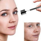 Duo Eyebrow Brush and Eyelash Comb Set - Professional Angled Eye Brow and Spoolie Brush (Black+Black)