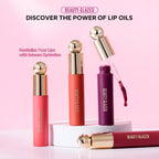 Hydrating Lip Care Lip Tint, Moisturizing Lip Oil,Shiny Lip Glow Vegan Plumping Lip Gloss for Dry Lips (105, Travel Size)