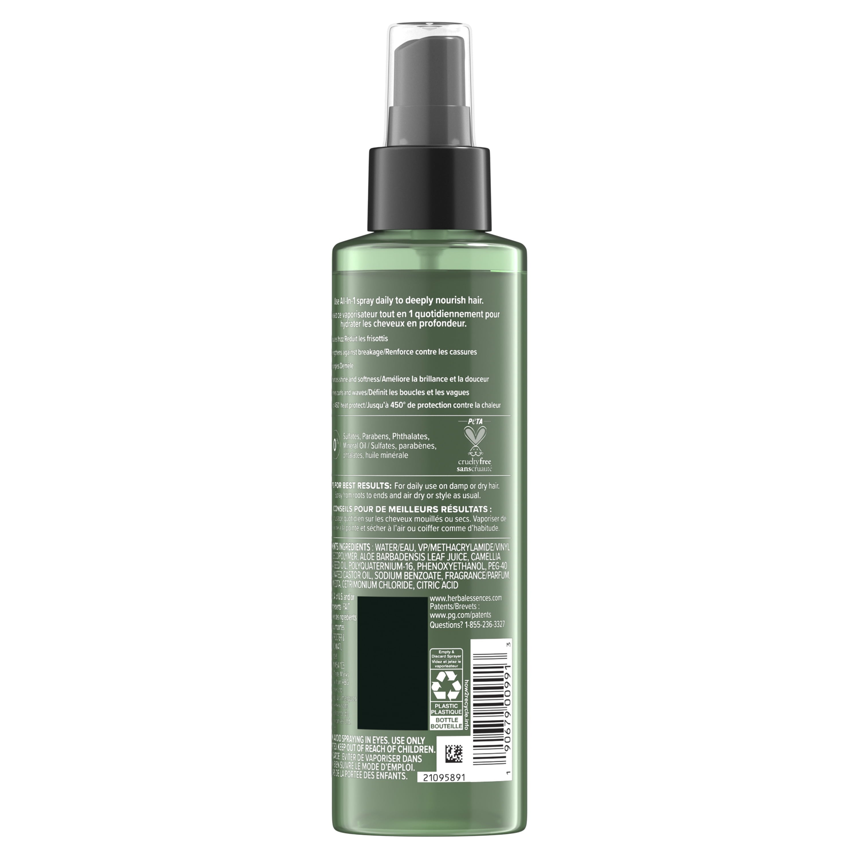 All-In-1 Nourishing Spray, Certified Pure Plants, with Aloe and Camellia Flower Oil, 6 Fl Oz