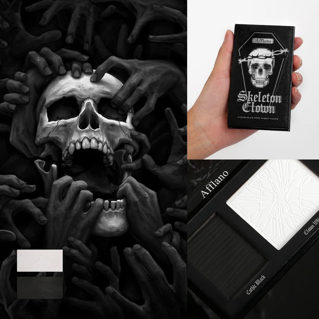 Gothic Makeup Palette - High-Pigment Foundation & Eyeshadow for Halloween Looks