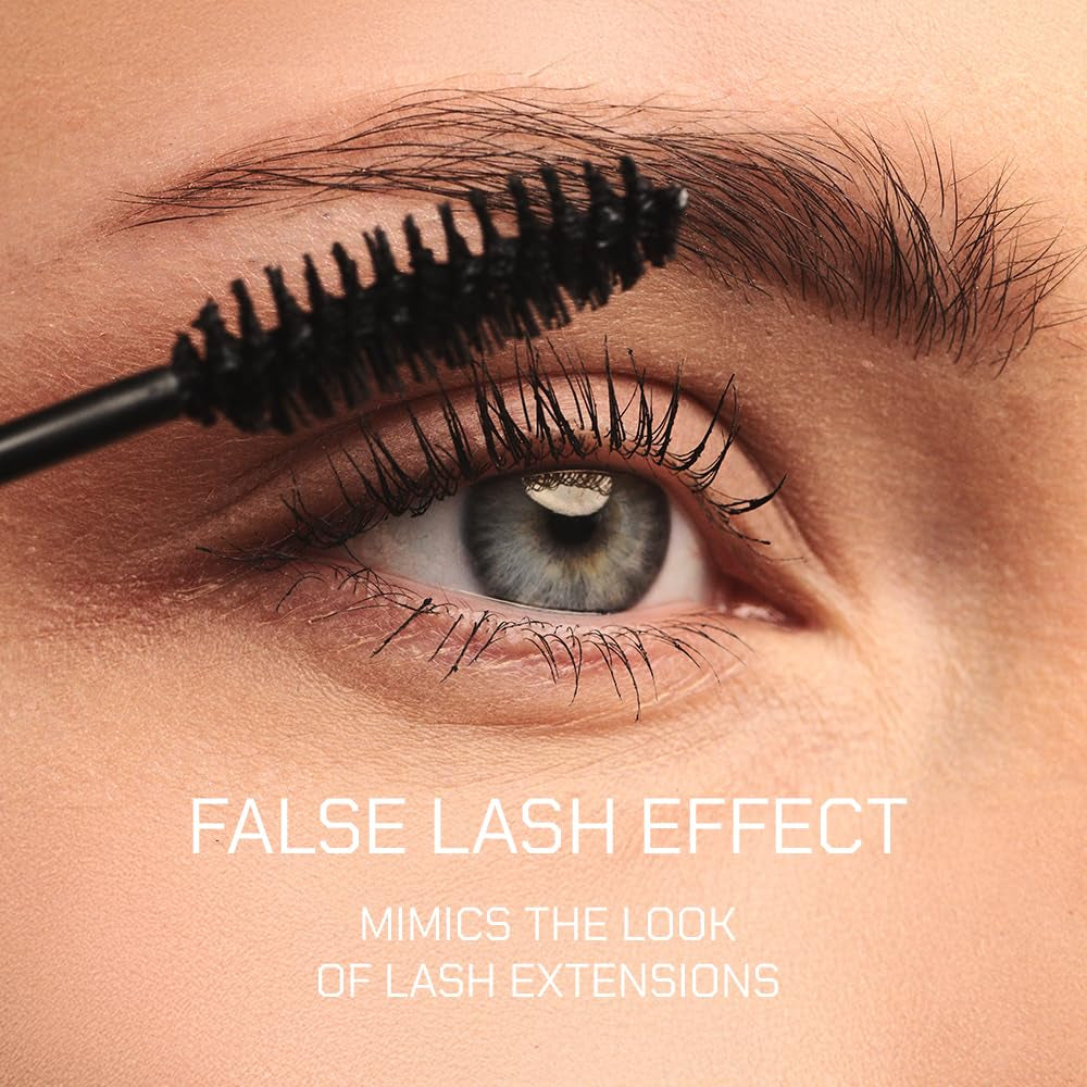 Radiant Professional Lengthening Mascara with Silicone Brush – Smudge-Proof Curl Mascara Volume and Length for Sensitive Eyes, Cruelty Free, Ideal for Mature & Young Women, 0.43 Oz (01 Black)